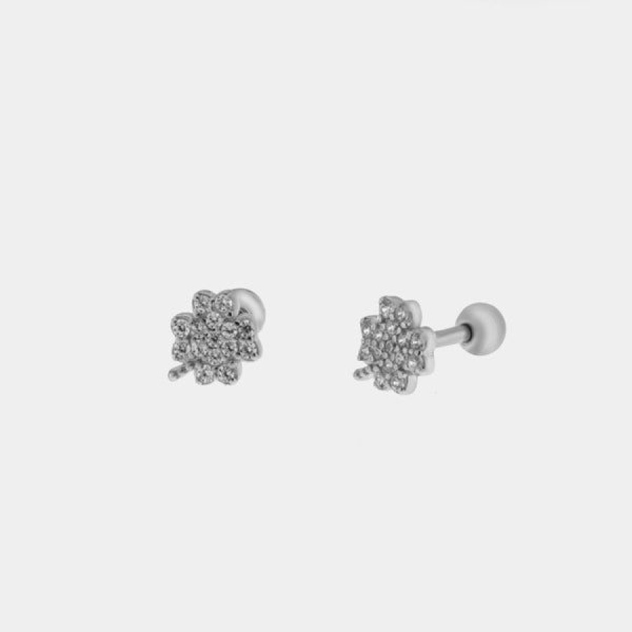 Jewelry BYSIMON  | Silver Piercing In The Shape Of A Four-Leaf Clover