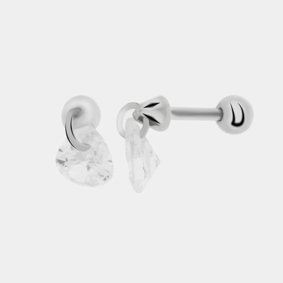 Jewelry BYSIMON  | Silver Piercing With Transparent Zircon